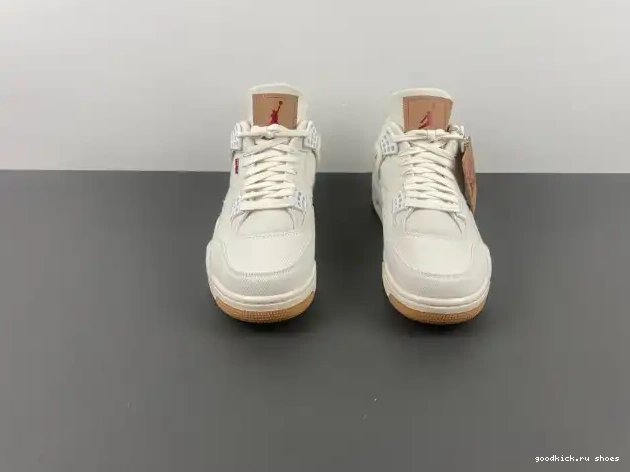 Cheap Air Levi's Jordan 4 AO2571-100 'White' x 0623